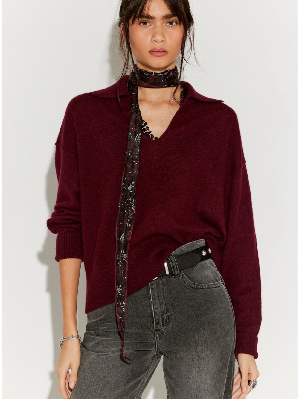 Free People Eloura Cashmere Henley sweater